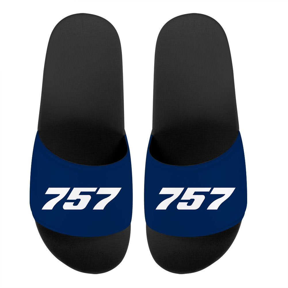 757 Flat Text Designed Sport Slippers