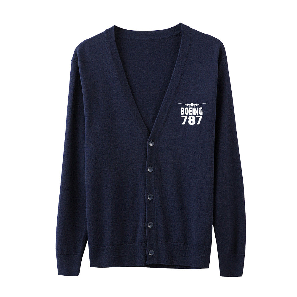 Boeing 787 & Plane Designed Cardigan Sweaters