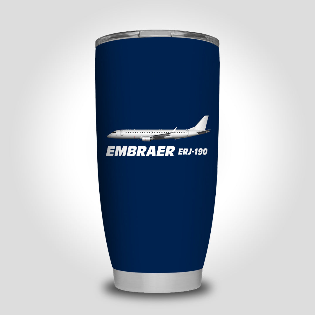 The Embraer ERJ-190 Designed Tumbler Travel Mugs
