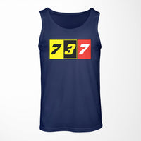 Thumbnail for Flat Colourful 737 Designed Tank Tops