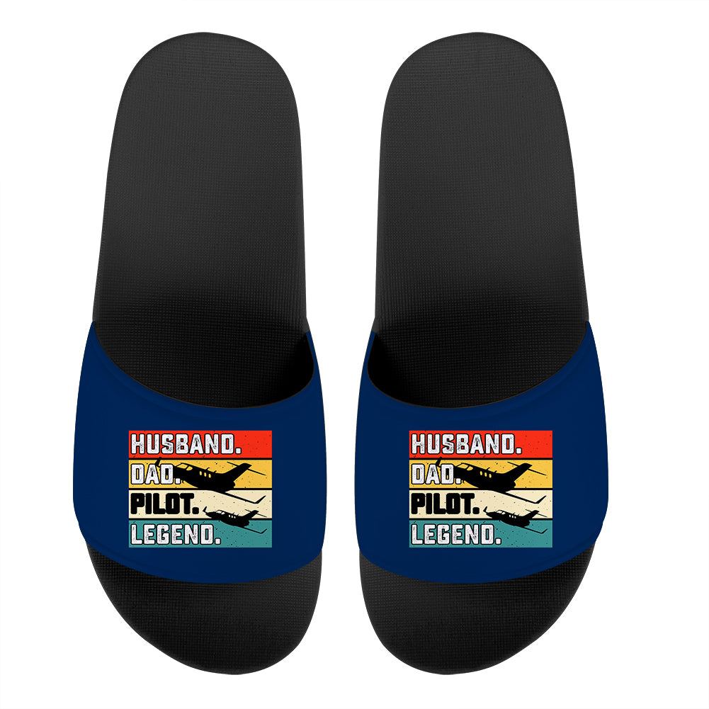 Husband & Dad & Pilot & Legend Designed Sport Slippers