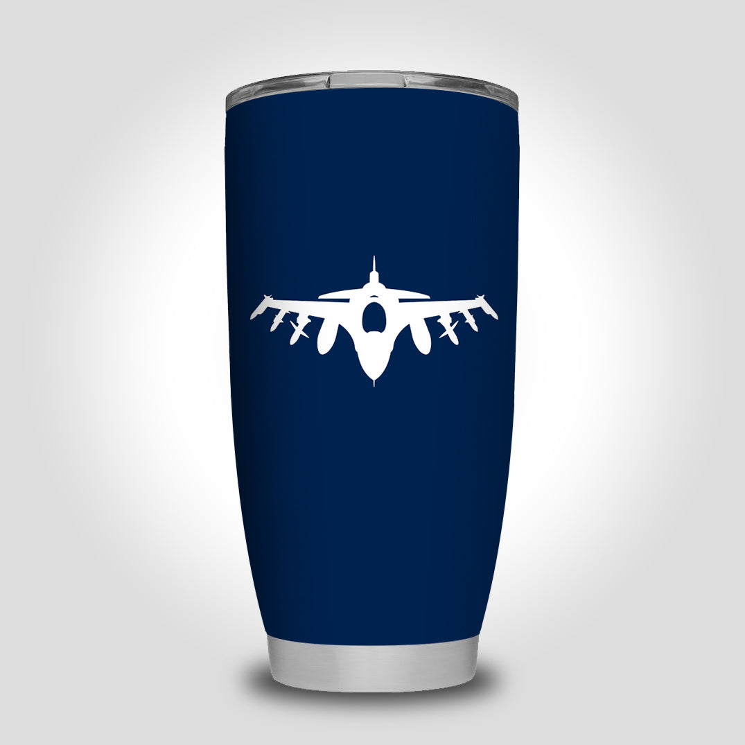 Fighter Jet 16 Silhouette Designed Tumbler Travel Mugs