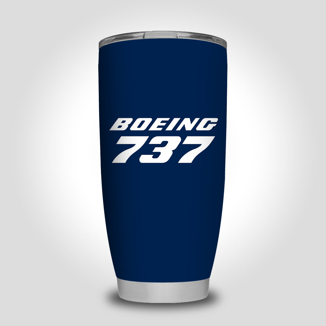 Boeing 737 & Text Designed Tumbler Travel Mugs