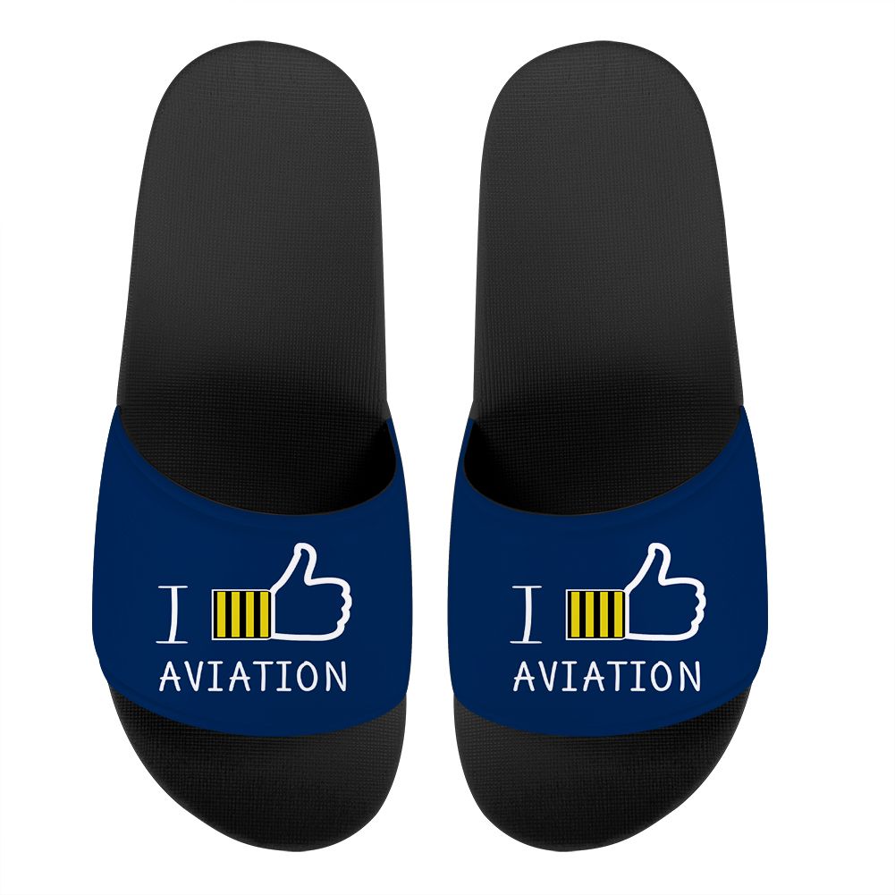 I Like Aviation Designed Sport Slippers