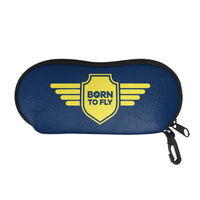 Thumbnail for Born To Fly & Badge Designed Glasses Bag
