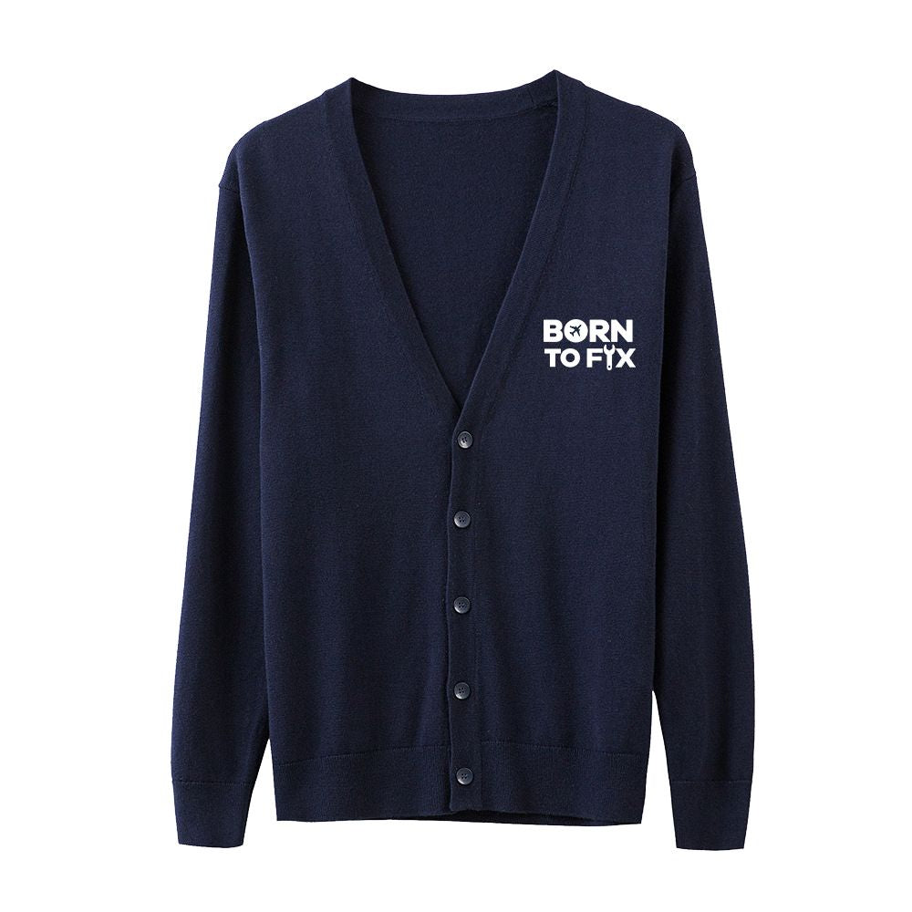 Born To Fix Airplanes Designed Cardigan Sweaters