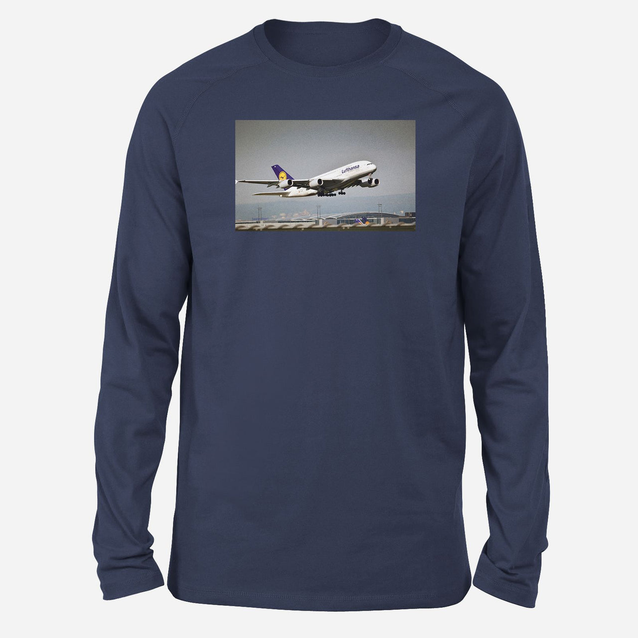Departing Lufthansa A380 Designed Long-Sleeve T-Shirts