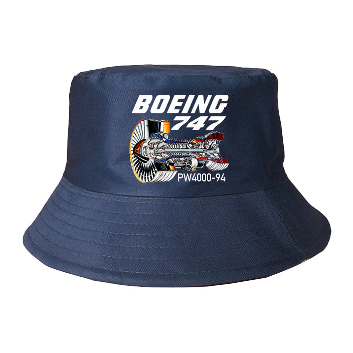Boeing 747 & PW4000-94 Engine Designed Summer & Stylish Hats