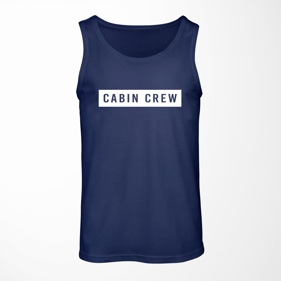 Cabin Crew Text Designed Tank Tops