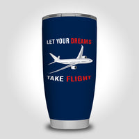 Thumbnail for Let Your Dreams Take Flight Designed Tumbler Travel Mugs