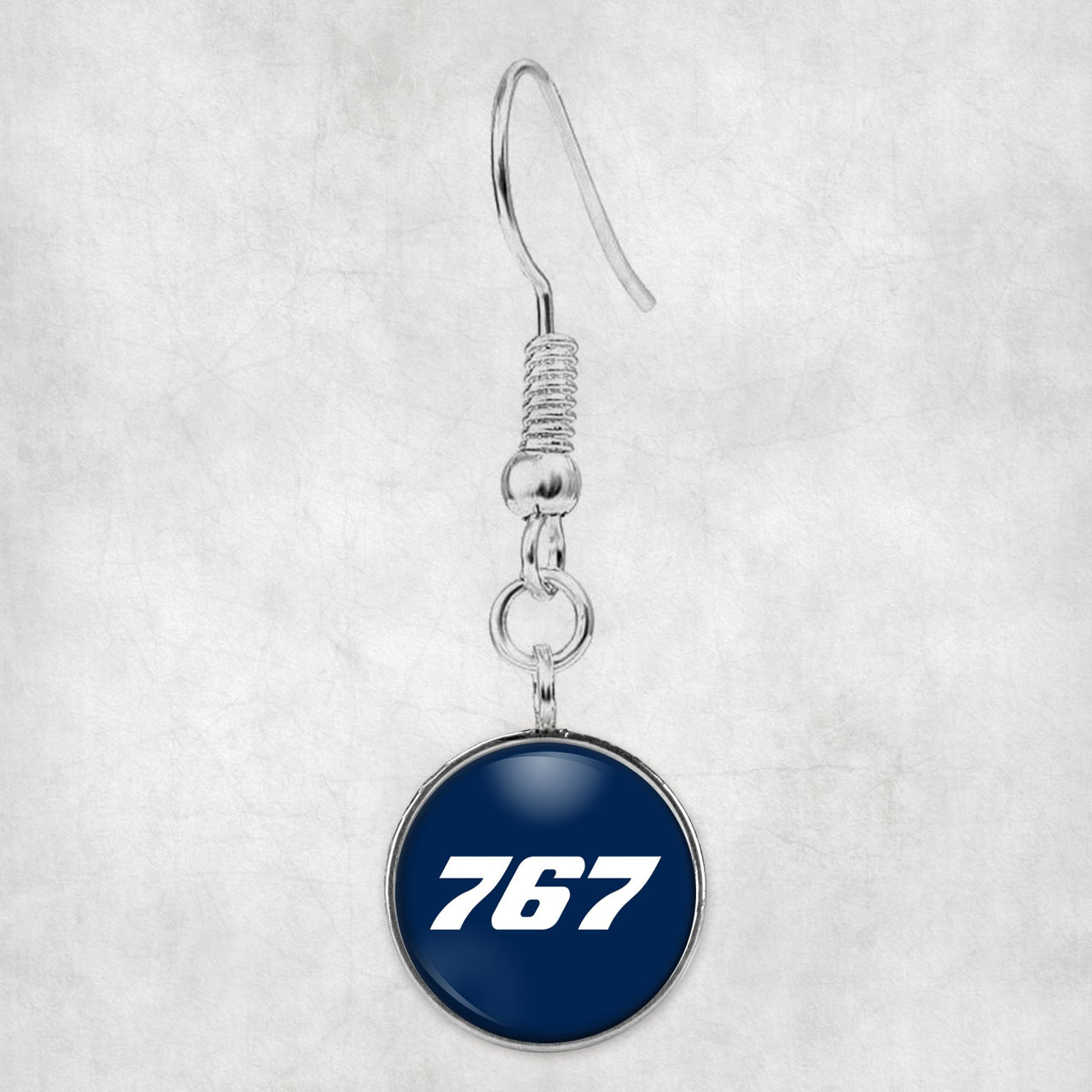 767 Flat Text Designed Earrings
