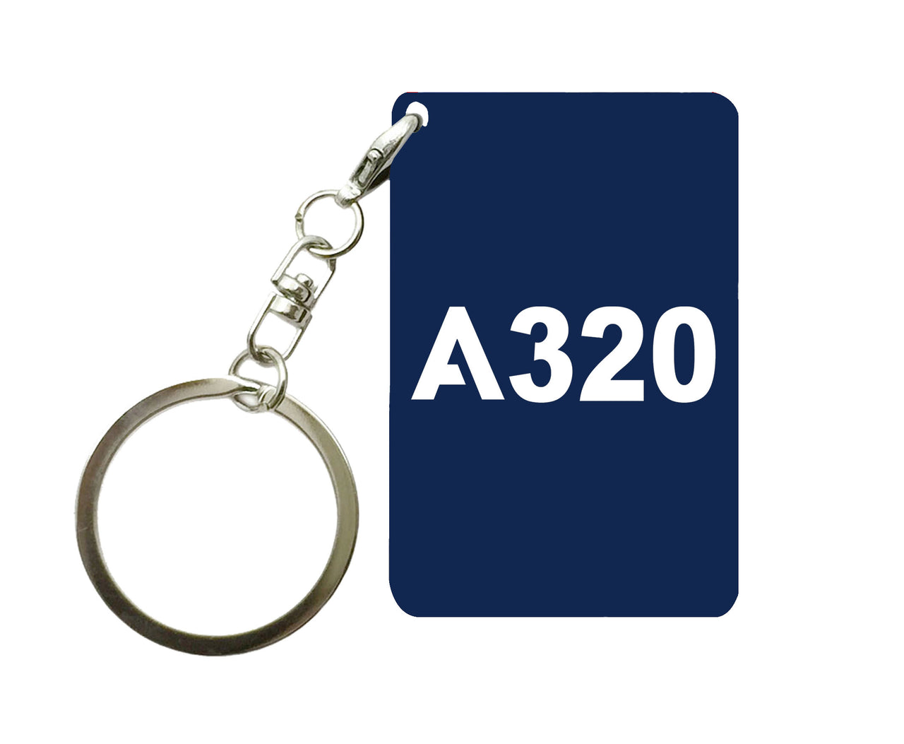 A320 Flat Text Designed Key Chains