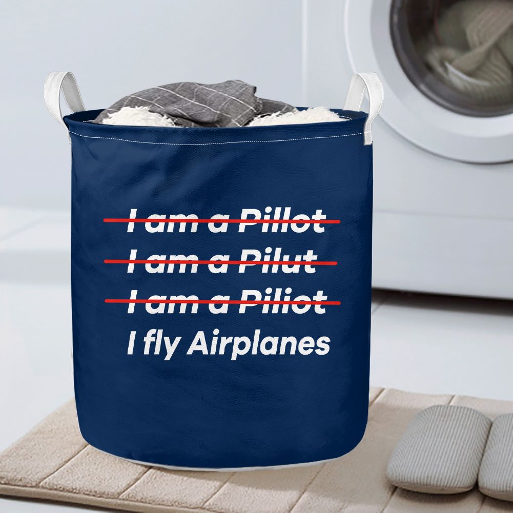 I Fly Airplanes Designed Laundry Baskets