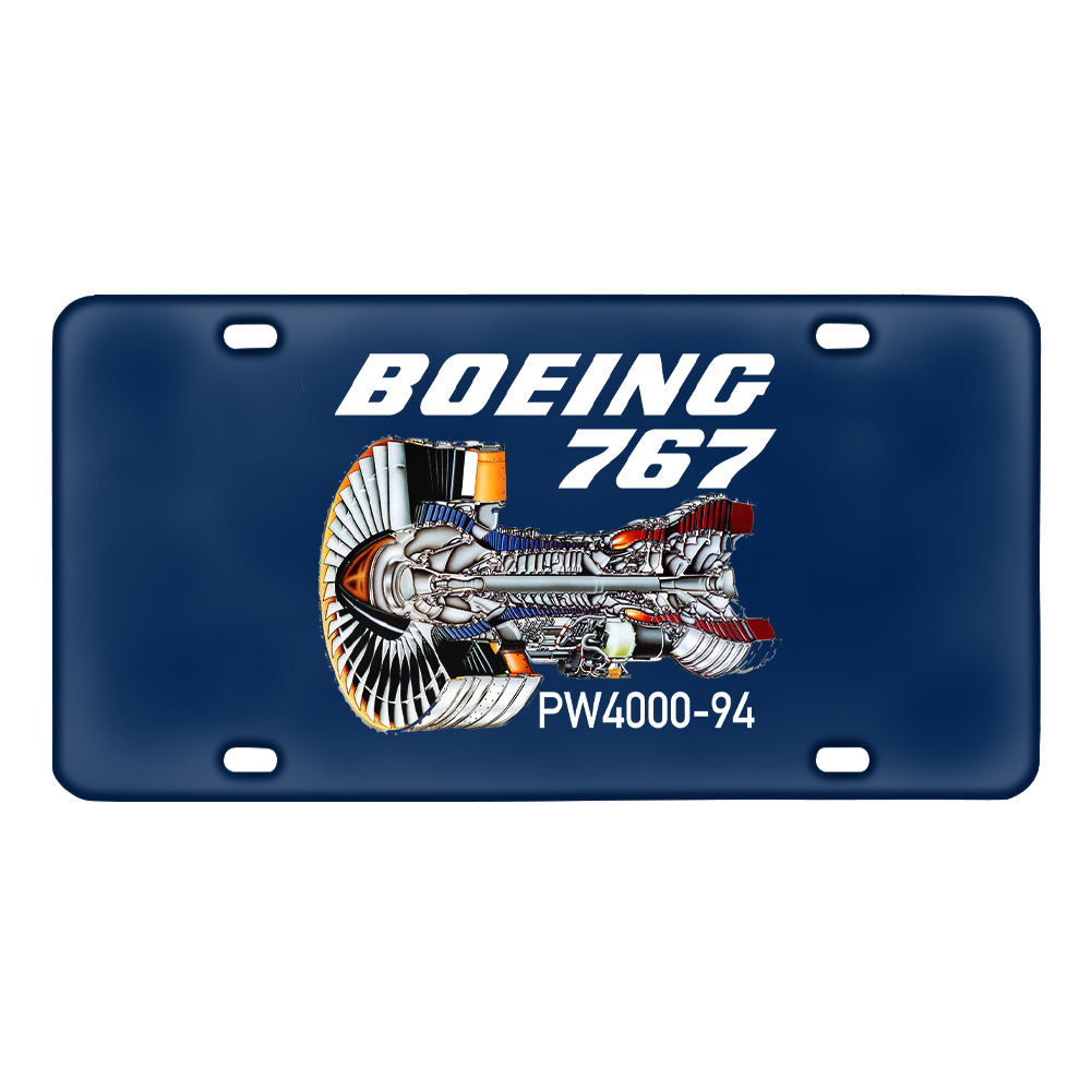 Boeing 767 Engine (PW4000-94) Designed Metal (License) Plates