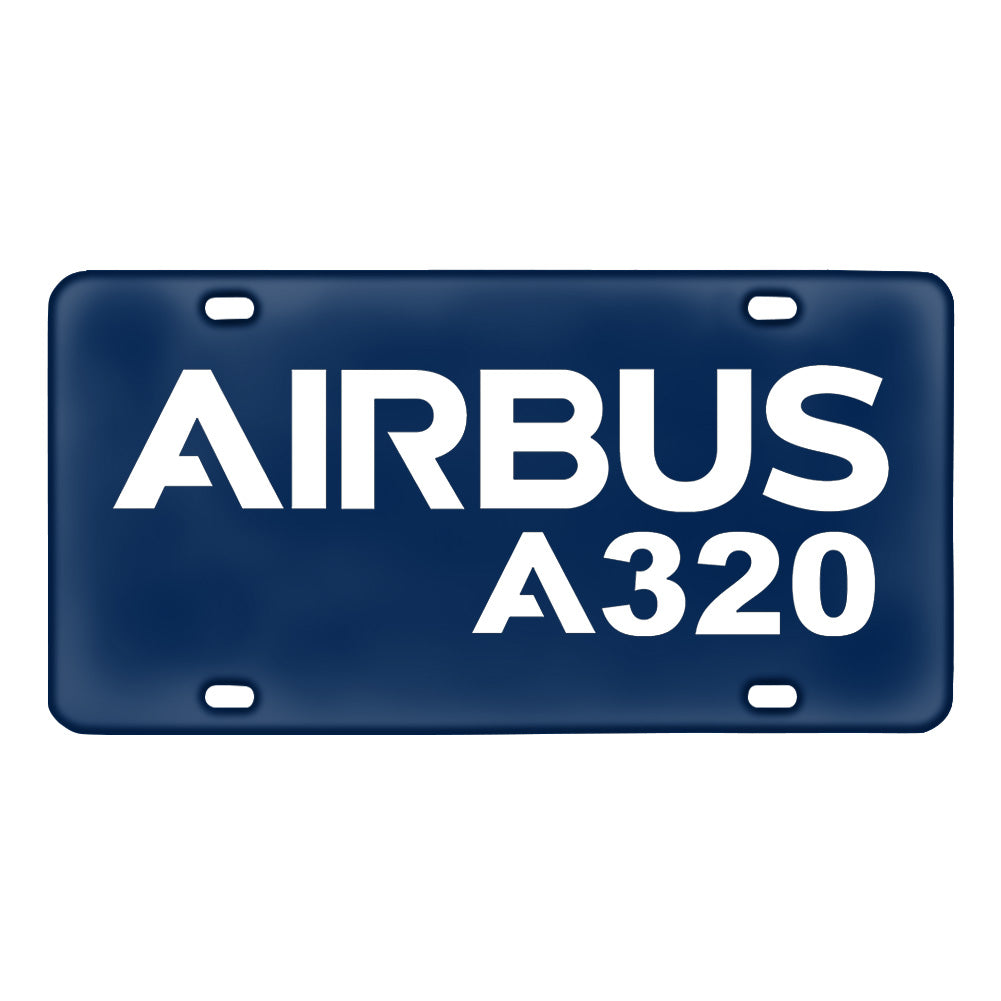 Airbus A320 & Text Designed Metal (License) Plates