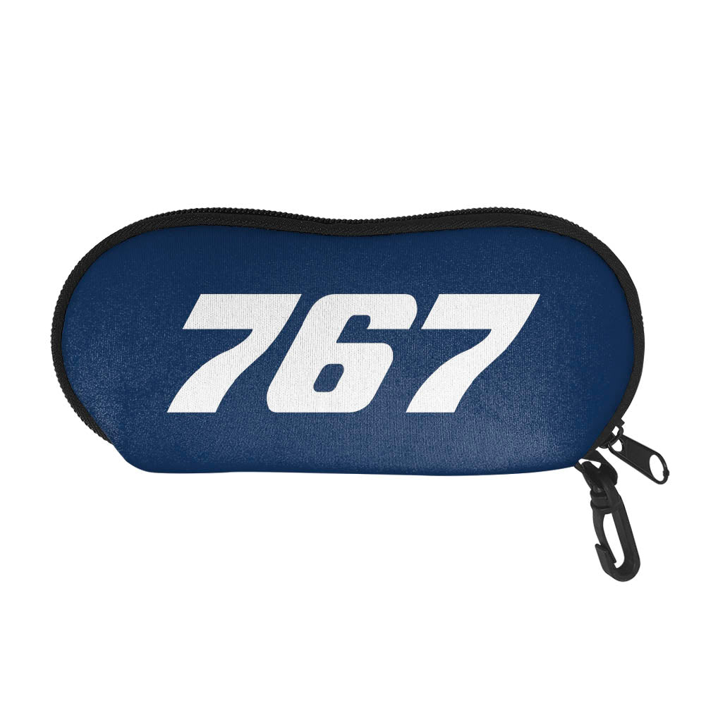 767 Flat Text Designed Glasses Bag