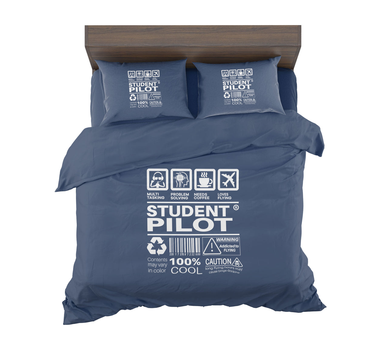 Student Pilot Label Designed Bedding Sets