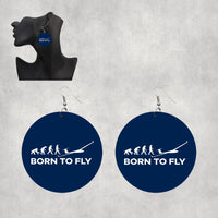 Thumbnail for Born To Fly Glider Designed Wooden Drop Earrings