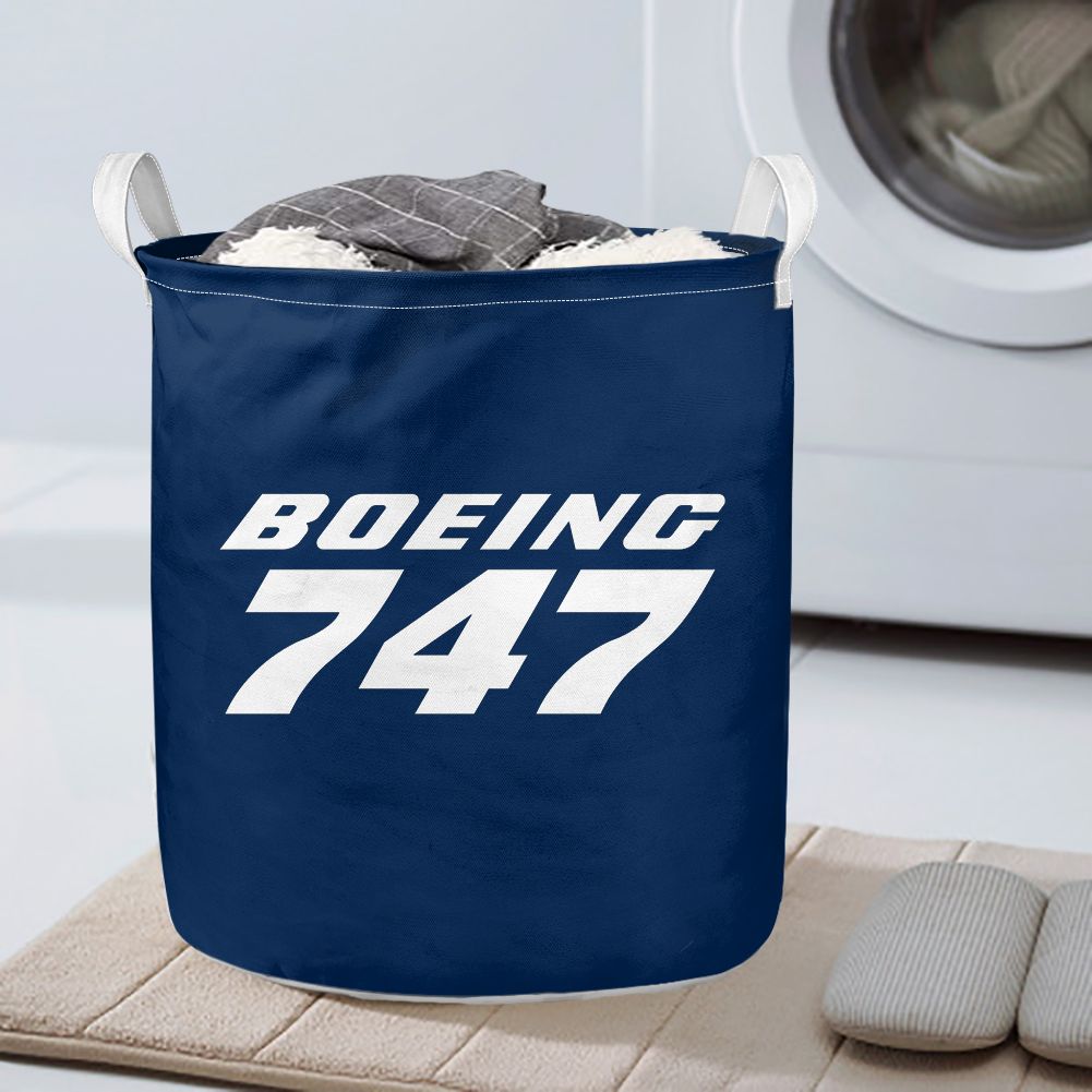 Boeing 747 & Text Designed Laundry Baskets
