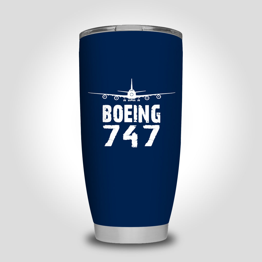 Boeing 747 & Plane Designed Tumbler Travel Mugs