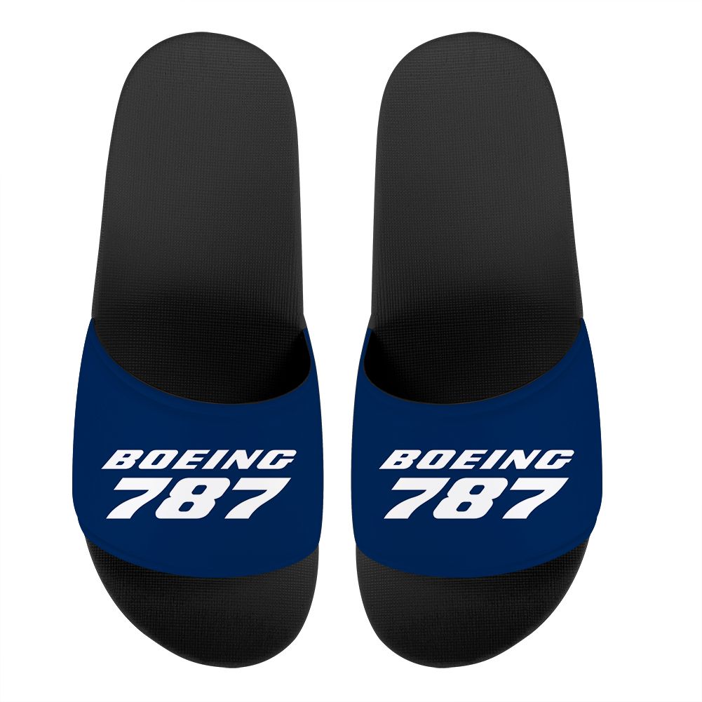 Boeing 787 & Text Designed Sport Slippers