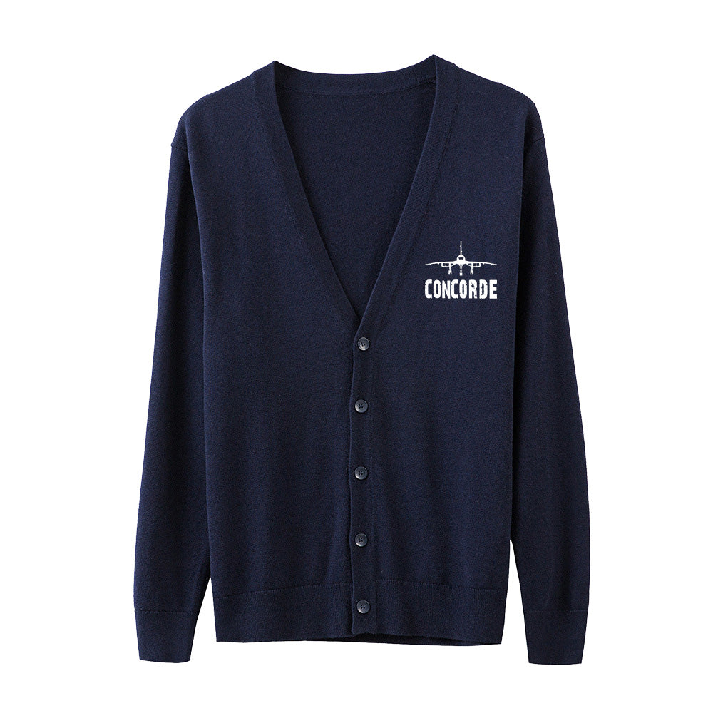 Concorde & Plane Designed Cardigan Sweaters