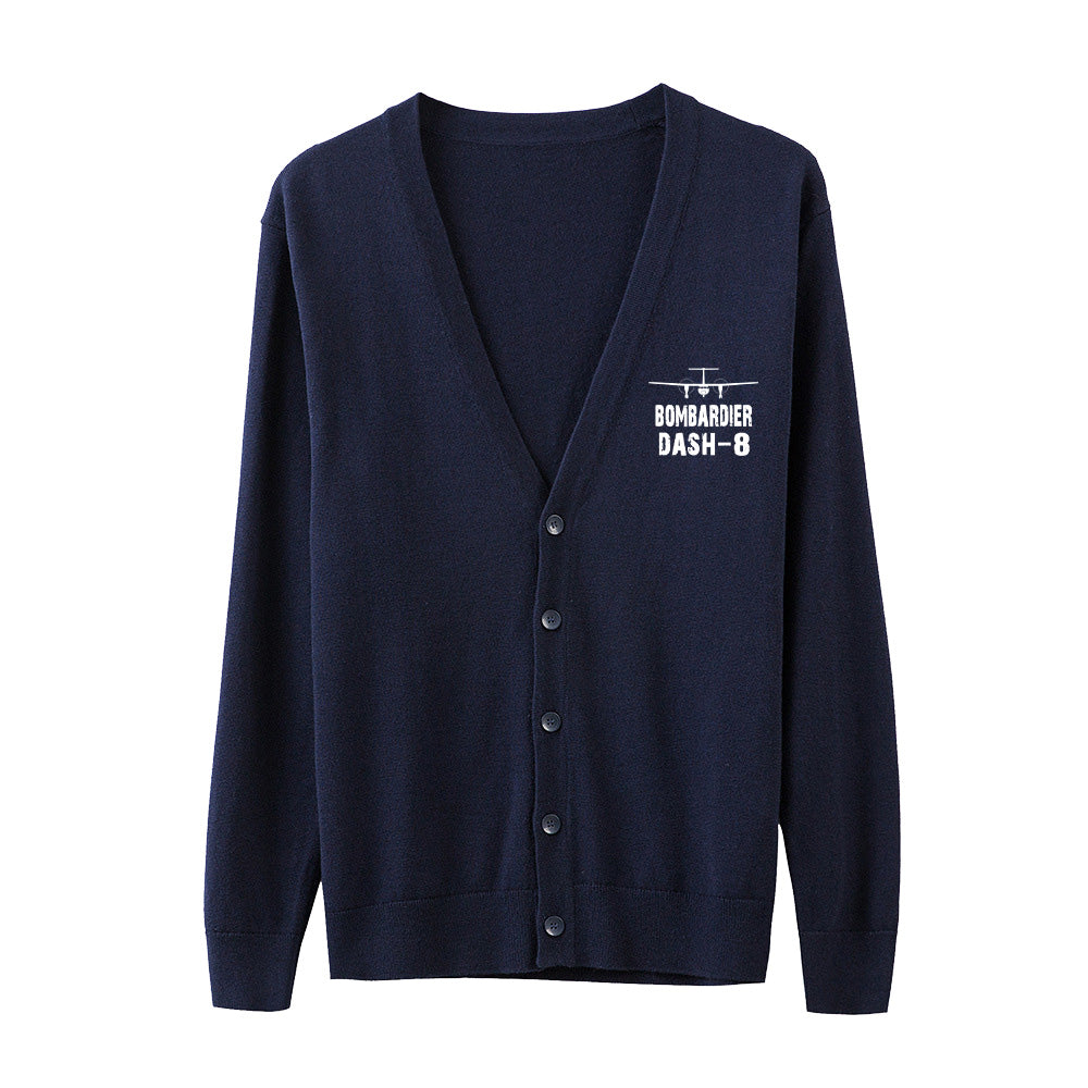 Bombardier Dash-8 & Plane Designed Cardigan Sweaters