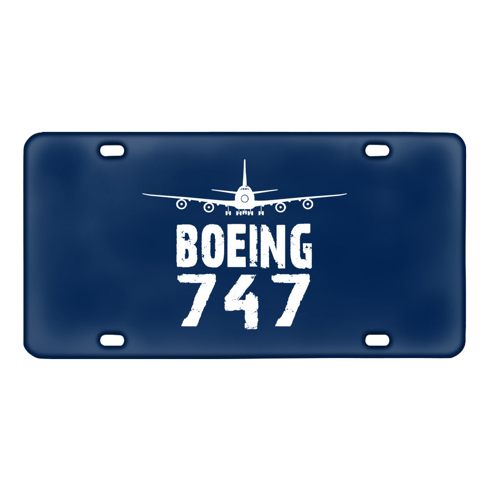 Boeing 747 & Plane Designed Metal (License) Plates