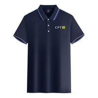 Thumbnail for CPT & 4 Lines Designed Stylish Polo T-Shirts