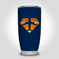 Thumbnail for Supermen of The Skies (Sunset) Designed Tumbler Travel Mugs