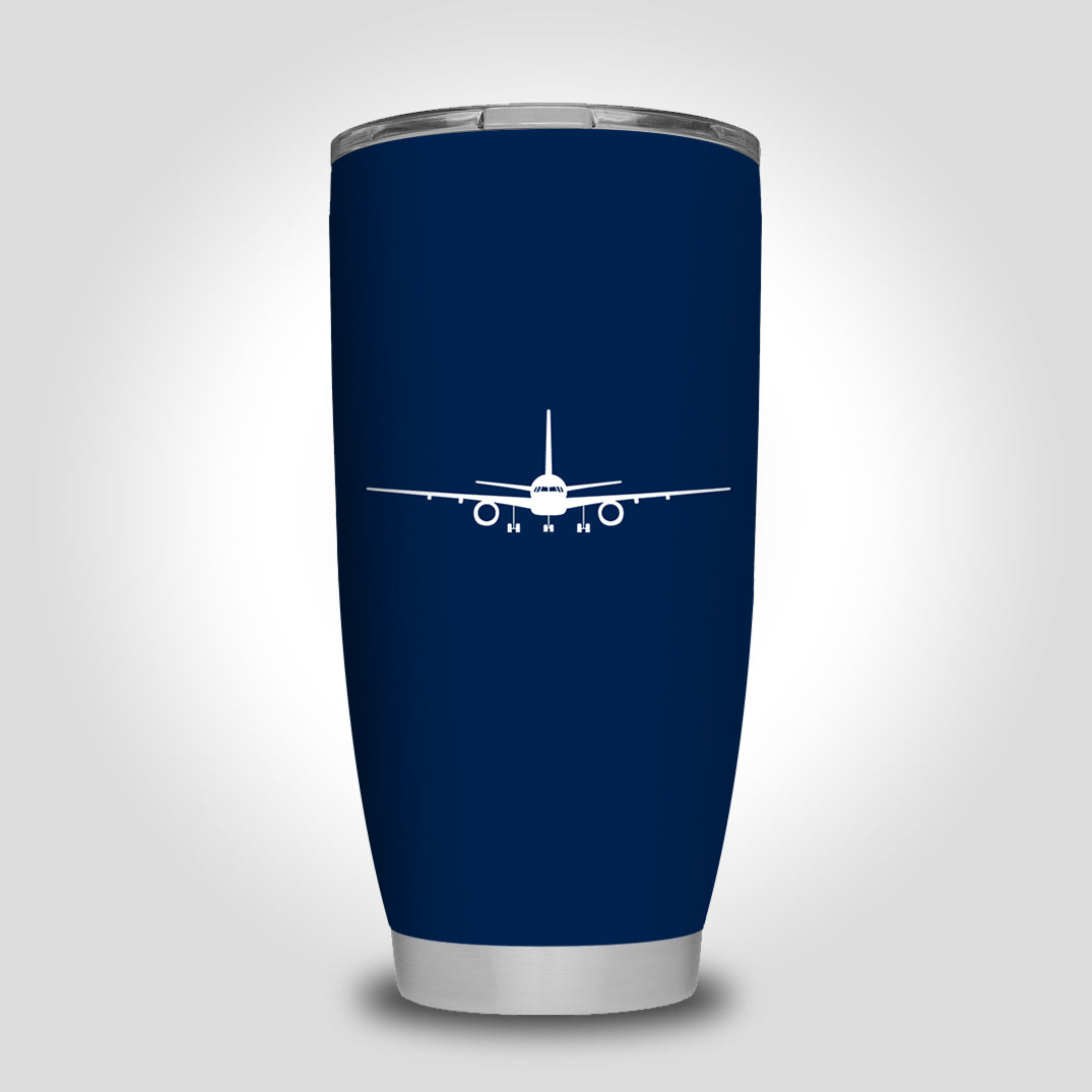 Boeing 757 Silhouette Designed Tumbler Travel Mugs