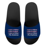 Thumbnail for I Fly Airplanes Designed Sport Slippers