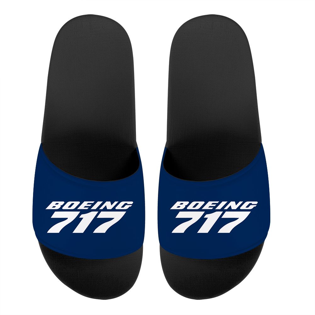 Boeing 717 & Text Designed Sport Slippers
