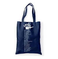 Thumbnail for Aviation Alphabet Designed Tote Bags