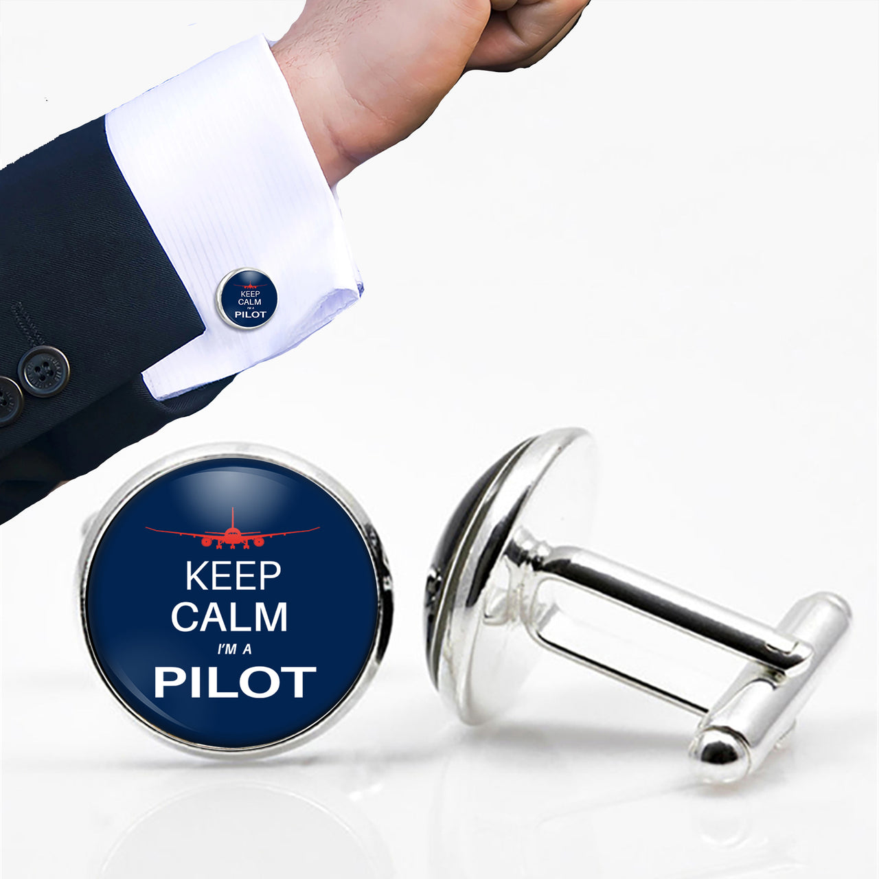 Pilot (777 Silhouette) Designed Cuff Links