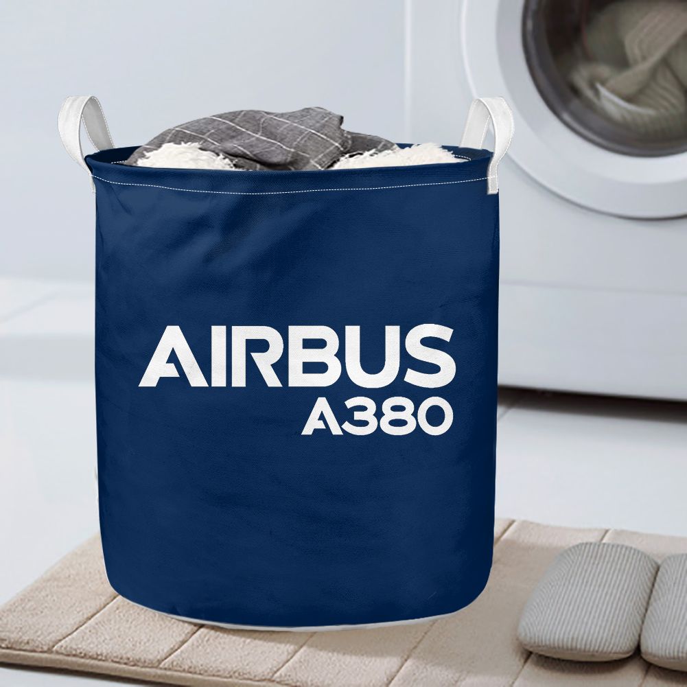 Airbus A380 & Text Designed Laundry Baskets