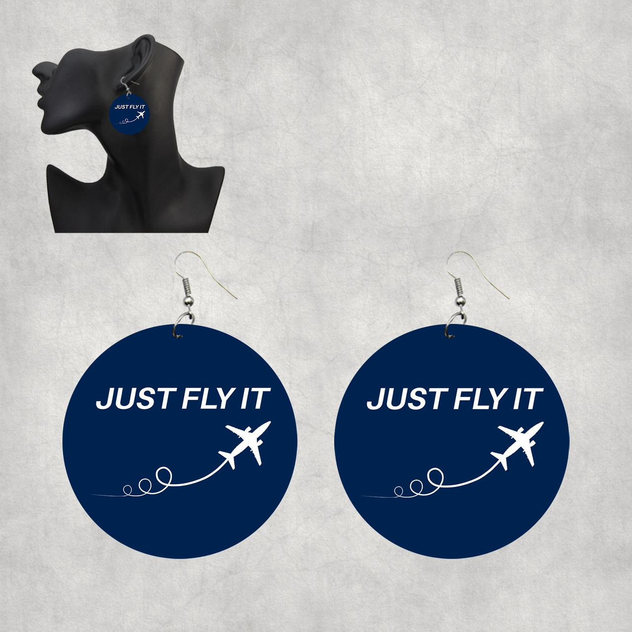 Just Fly It Designed Wooden Drop Earrings