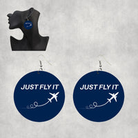 Thumbnail for Just Fly It Designed Wooden Drop Earrings