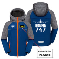 Thumbnail for Boeing 747 & Plane Designed Children Polar Style Jackets