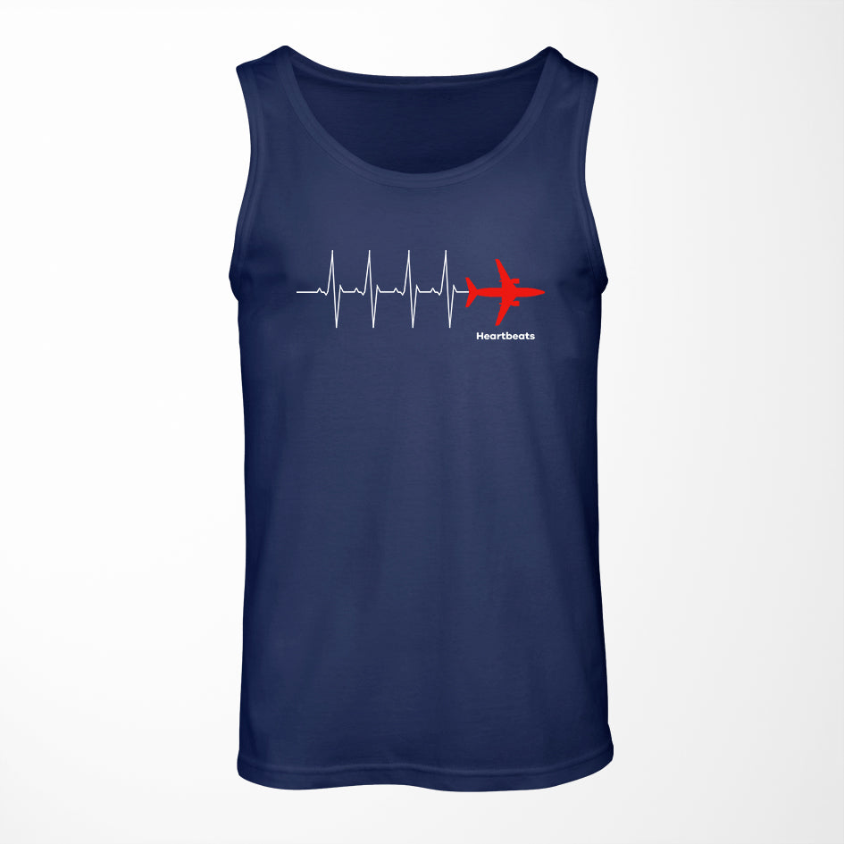 Aviation Heartbeats Designed Tank Tops