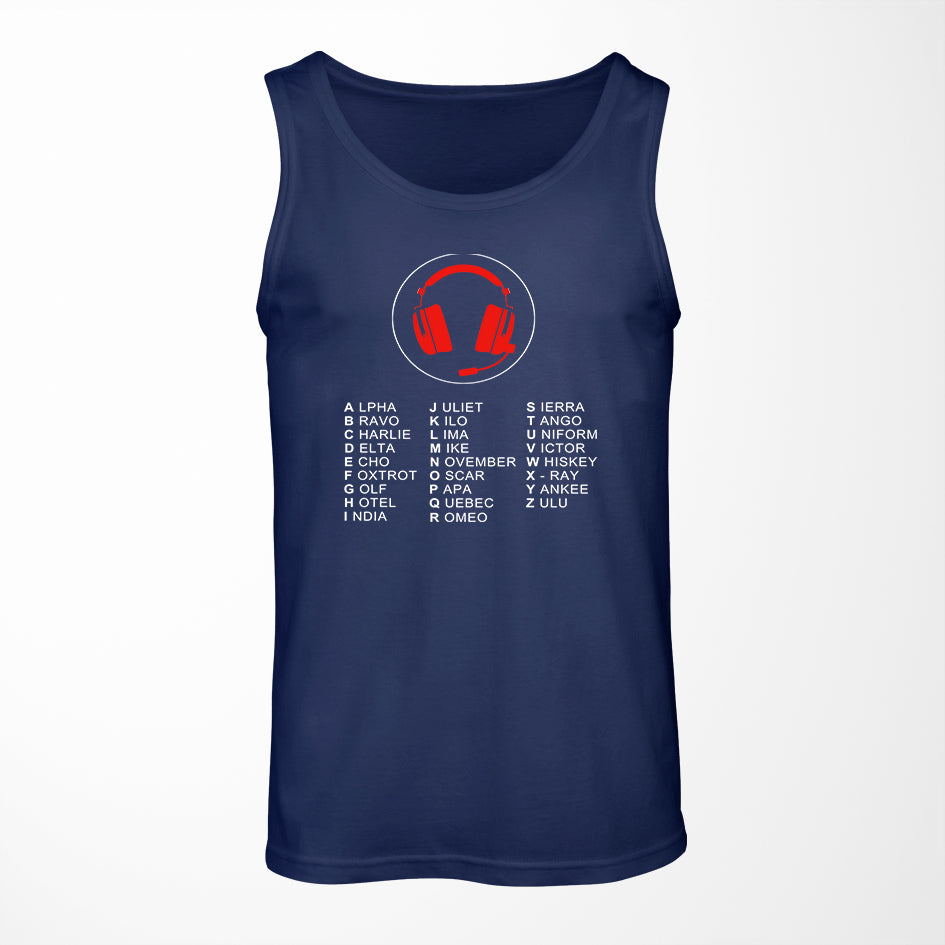Aviation Alphabet 3 Designed Tank Tops