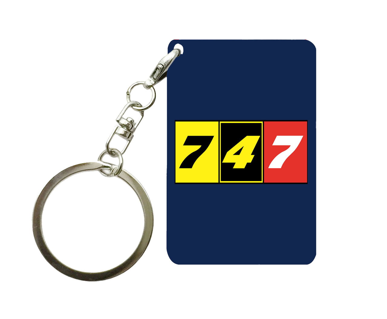 Flat Colourful 747 Designed Key Chains