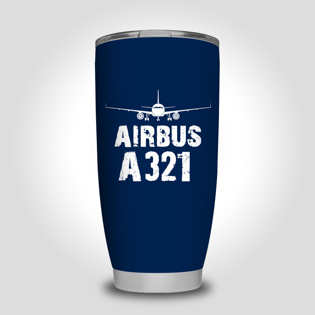 Airbus A321 & Plane Designed Tumbler Travel Mugs