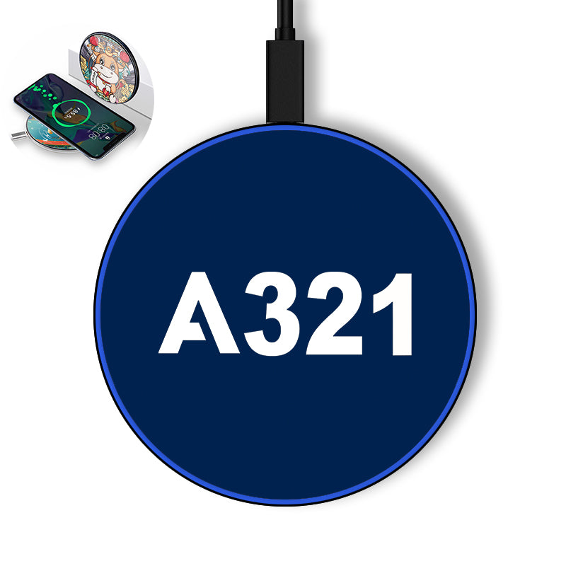 A321 Flat Text Designed Wireless Chargers
