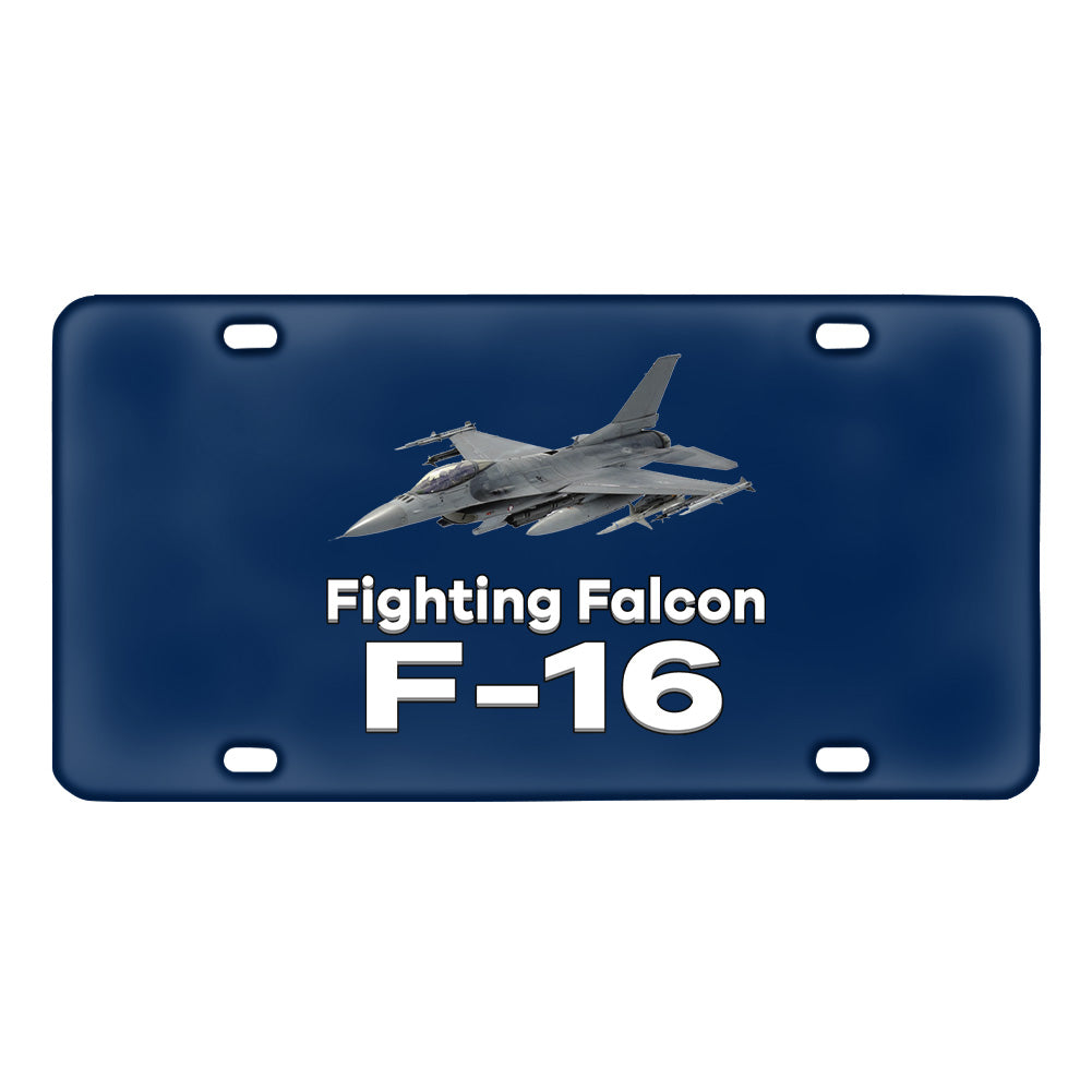 The Fighting Falcon F16 Designed Metal (License) Plates