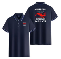 Thumbnail for If You're Cool You're Probably a Pilot Designed Stylish Polo T-Shirts (Double-Side)