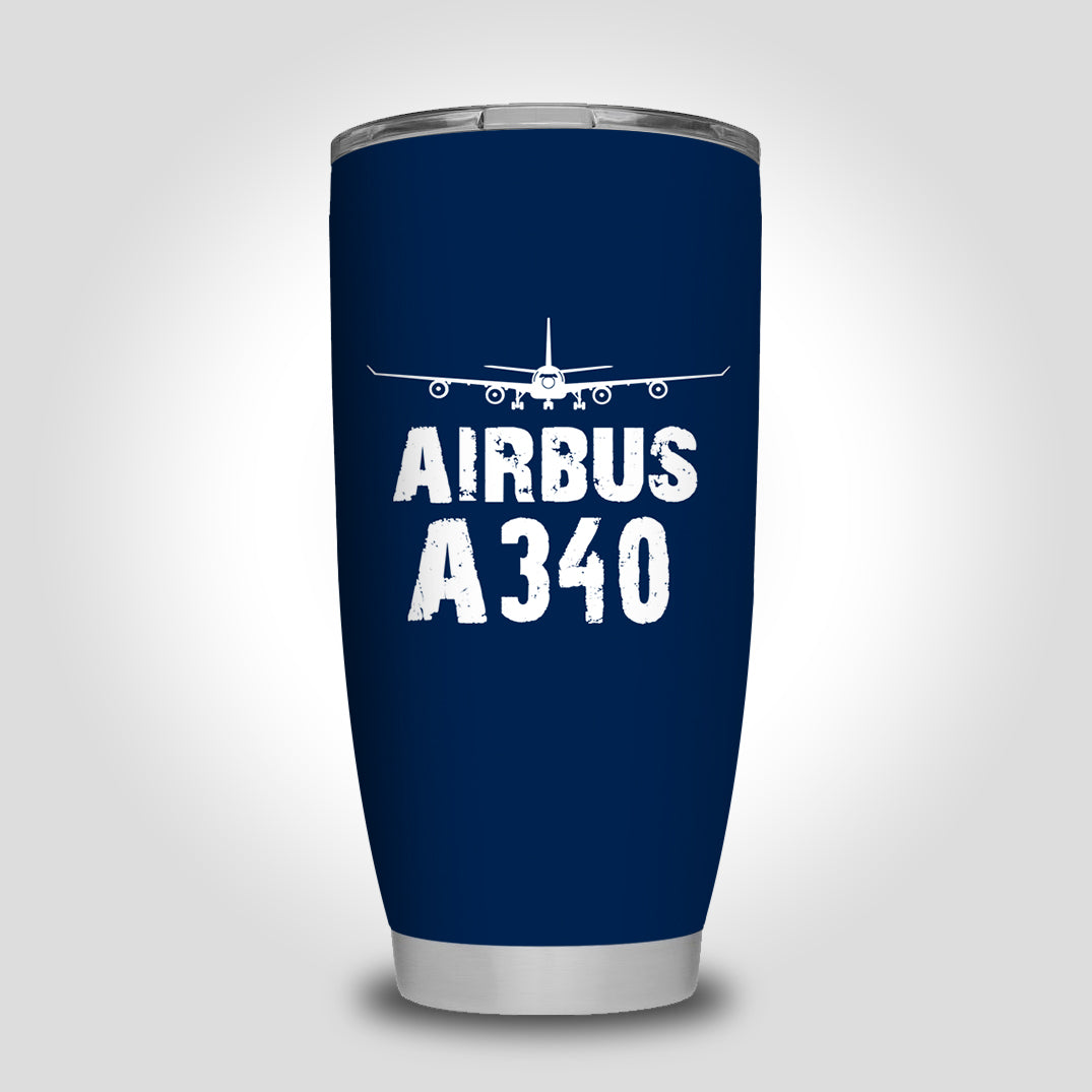 Airbus A340 & Plane Designed Tumbler Travel Mugs