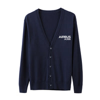 Thumbnail for Airbus A350 & Text Designed Cardigan Sweaters