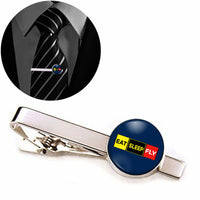 Thumbnail for Eat Sleep Fly (Colourful) Designed Tie Clips