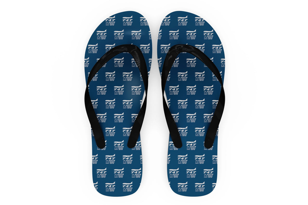 Boeing 747 - Queen of the Skies (2) Designed Slippers (Flip Flops)